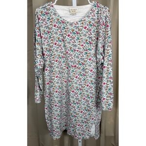 Vintage Victoria's Secret Gold Label Floral Cotton Nightshirt Multicolor – L
